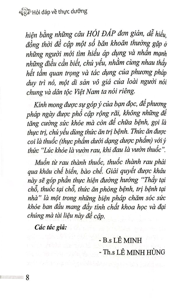 Hỏi Đáp Về Thực Dưỡng - Ăn Uống Hợp Lý Để Phòng Và Trị Bệnh