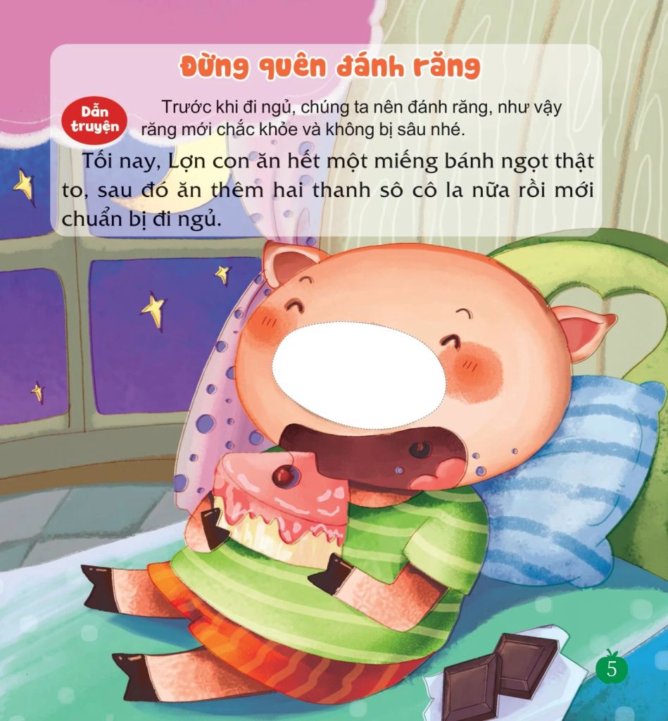 SÁCH DÁN HÌNH DẠY TRẺ THÓI QUEN TỐT-ĐỪNG QUÊN ĐÁNH RĂNG