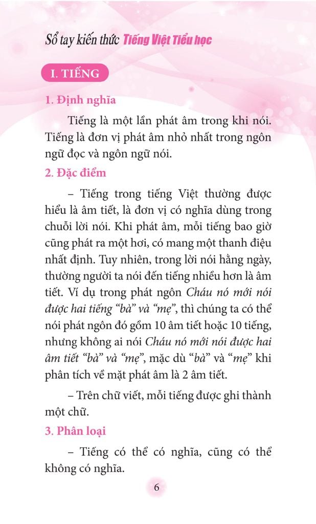 Sổ Tay Kiến Thức Tiếng Việt Tiểu Học