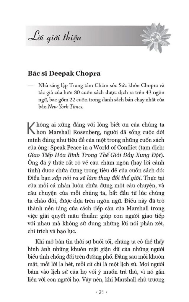 Giao Tiếp Bất Bạo Động - Ngôn Ngữ Của Lòng Trắc Ẩn
