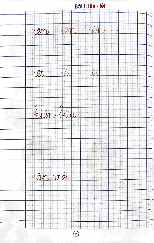 LỚP 1 THÂN YÊU - BÉ LUYỆN VIẾT 3