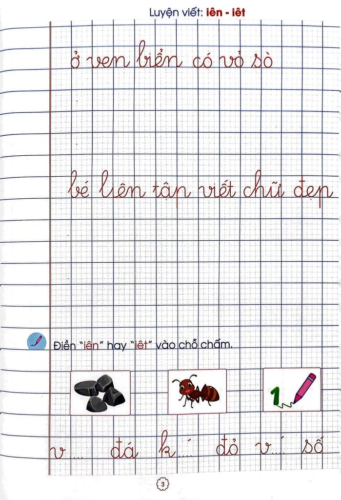 LỚP 1 THÂN YÊU - BÉ LUYỆN VIẾT 3