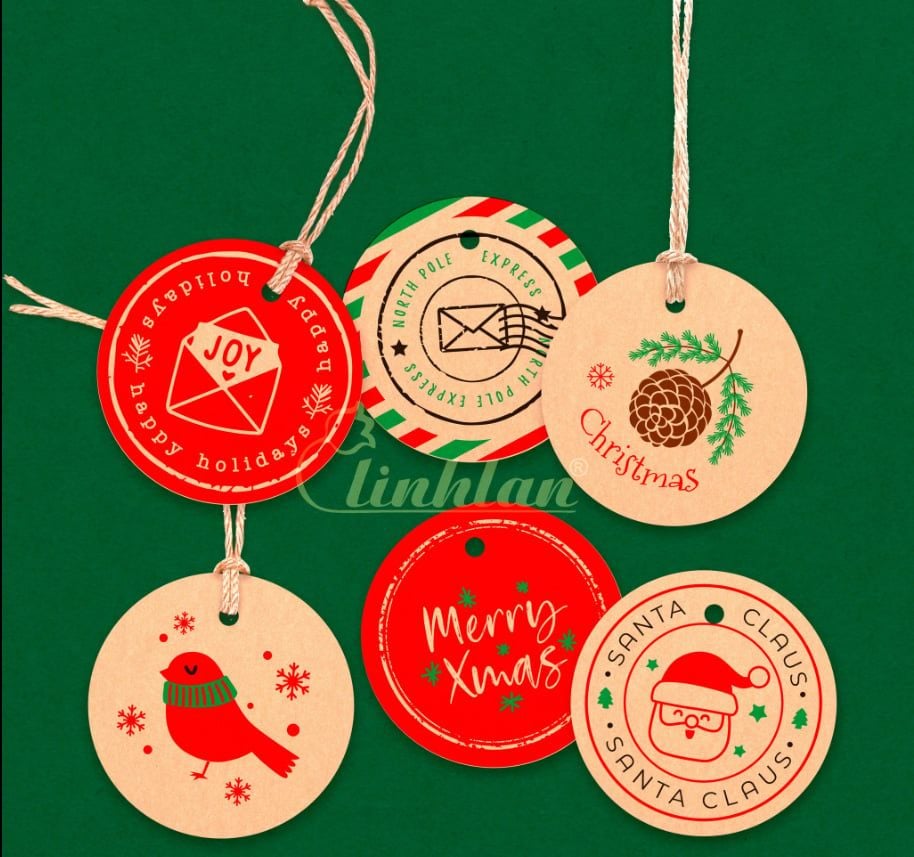 Tag Treo Tròn Noel - S