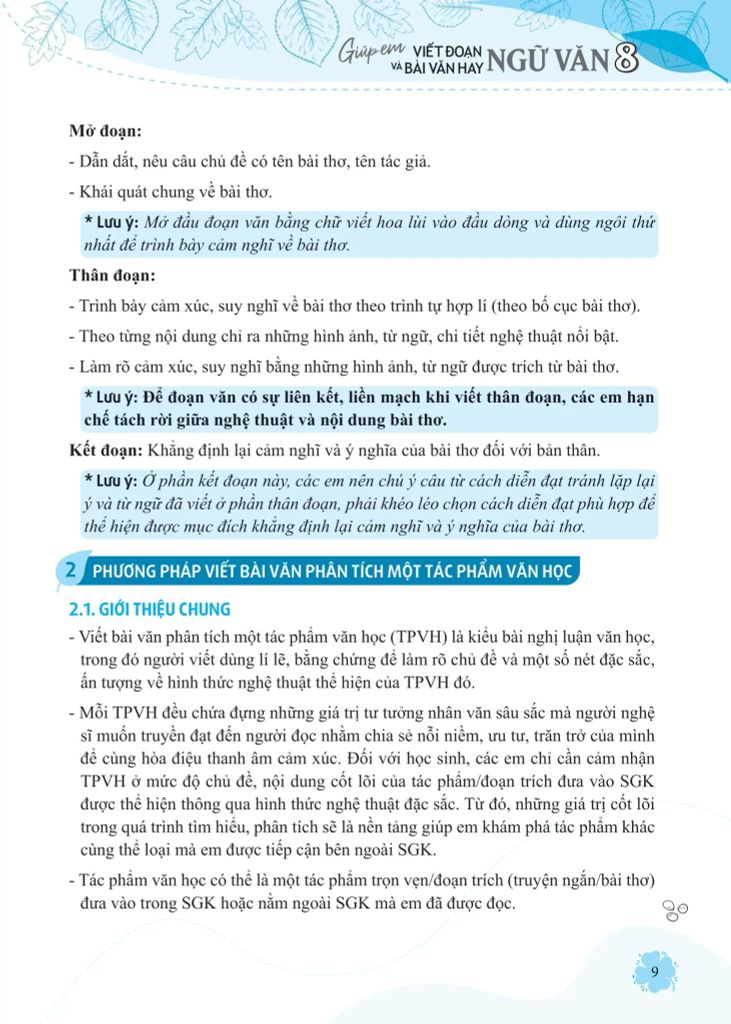 GIÚP EM VIẾT ĐOẠN VÀ BÀI VĂN HAY NGỮ VĂN 8