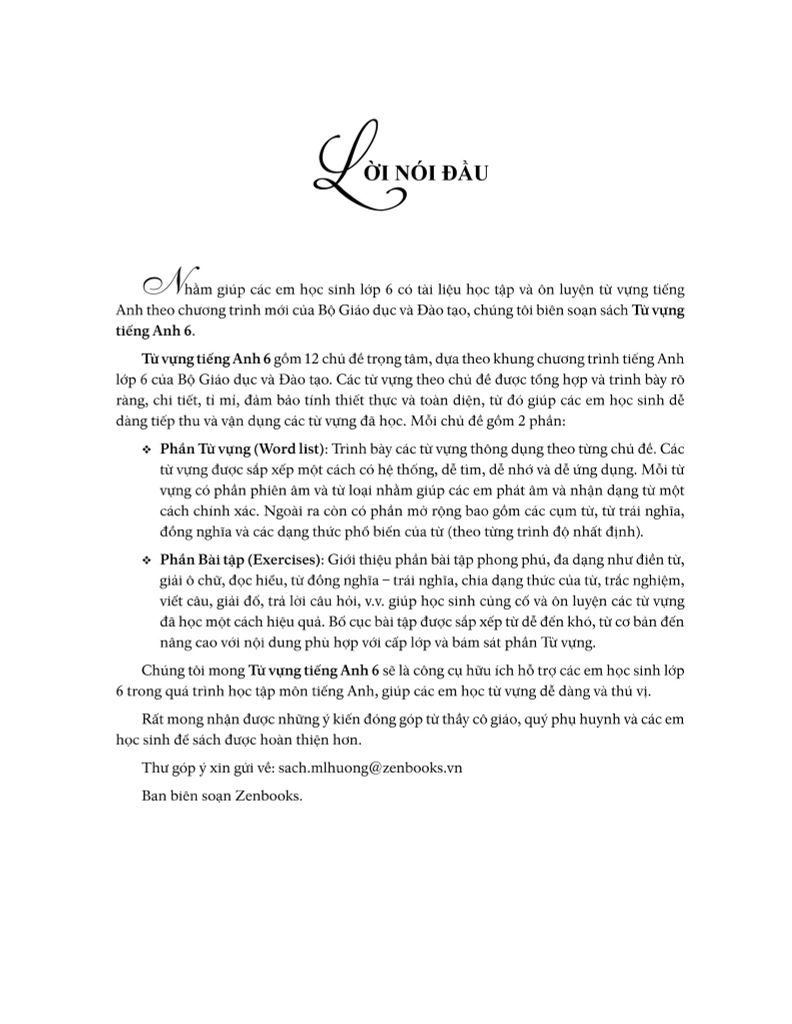 TỪ VỰNG TIẾNG ANH 6 ( CTM- DUNG CHUNG 3 BỘ)