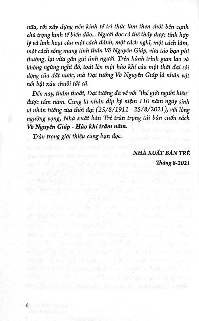Võ Nguyên Giáp - Hào Khí Trăm Năm (Bìa cứng)