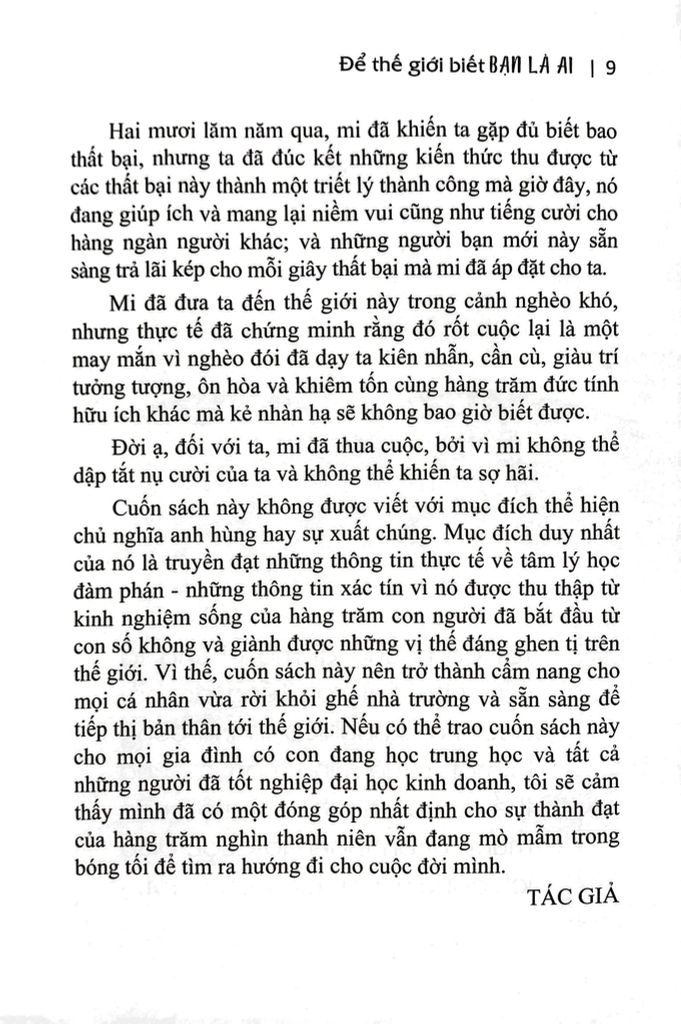 Để Thế Giới Biết Bạn Là Ai