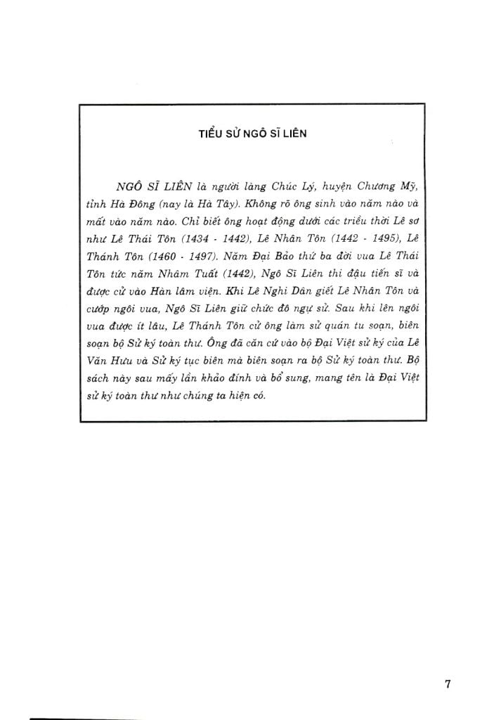 ĐẠI VIỆT SỬ KÝ TOÀN THƯ TRỌN BỘ