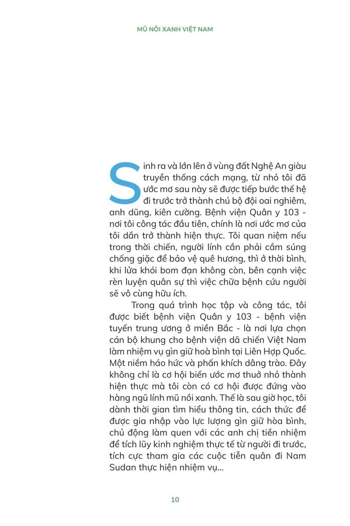 MŨ NỒI XANH VIỆT NAM-NGƯỜI ĐI GIEO HẠT HÒA BÌNH