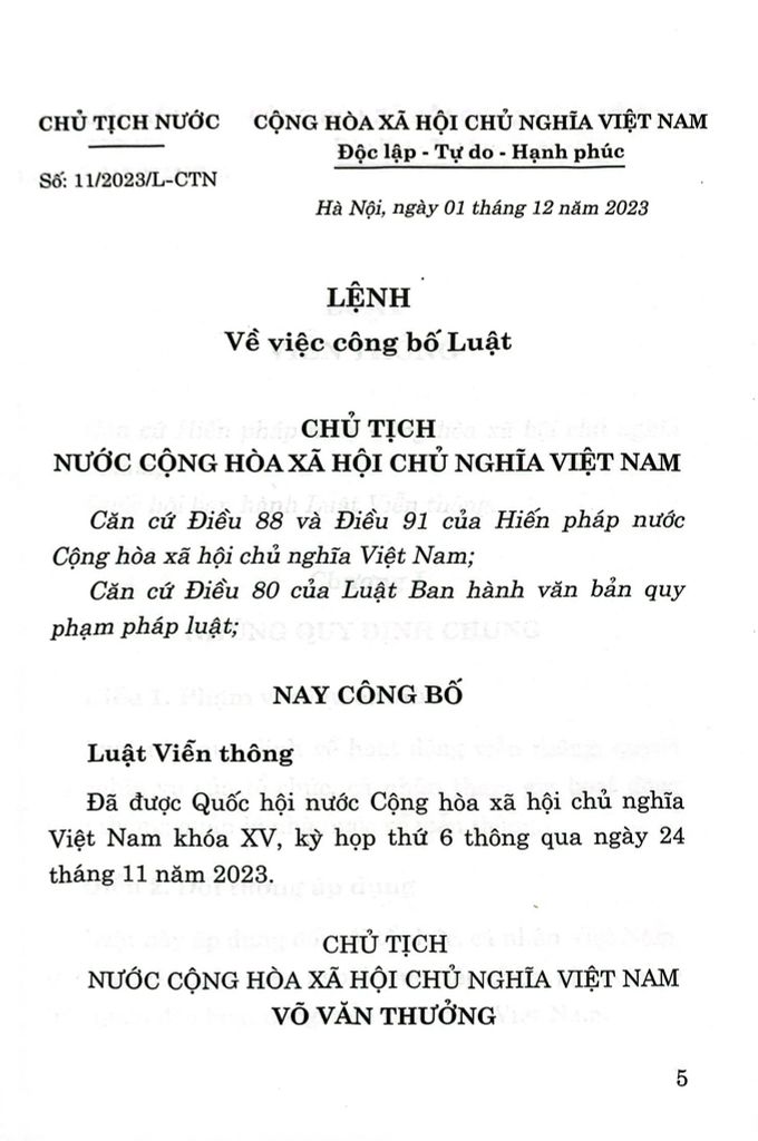 LUẬT VIỄN THÔNG