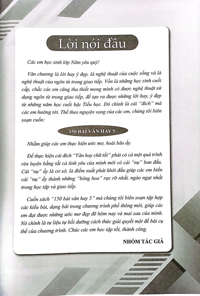 150 BÀI VĂN HAY 5 (THEO CT GDPT MỚI)