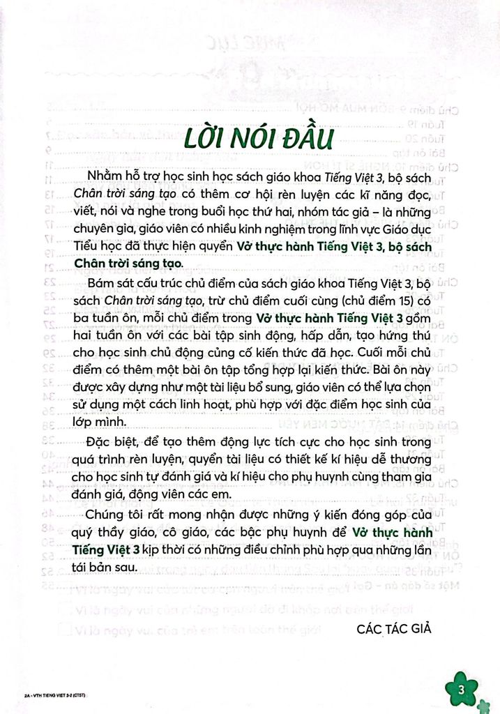 VỞ THỰC HÀNH TIẾNG VIỆT 3/2 (2024-CTST)