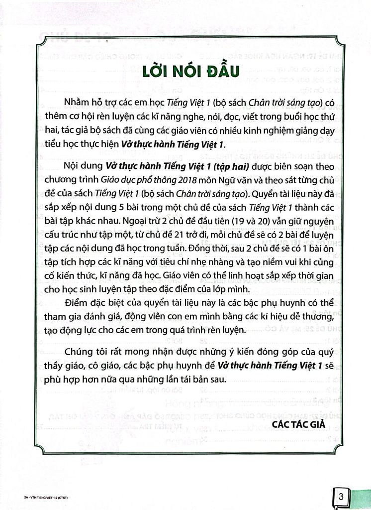 VỞ THỰC HÀNH TIẾNG VIỆT 1/2 (2024-CTST)