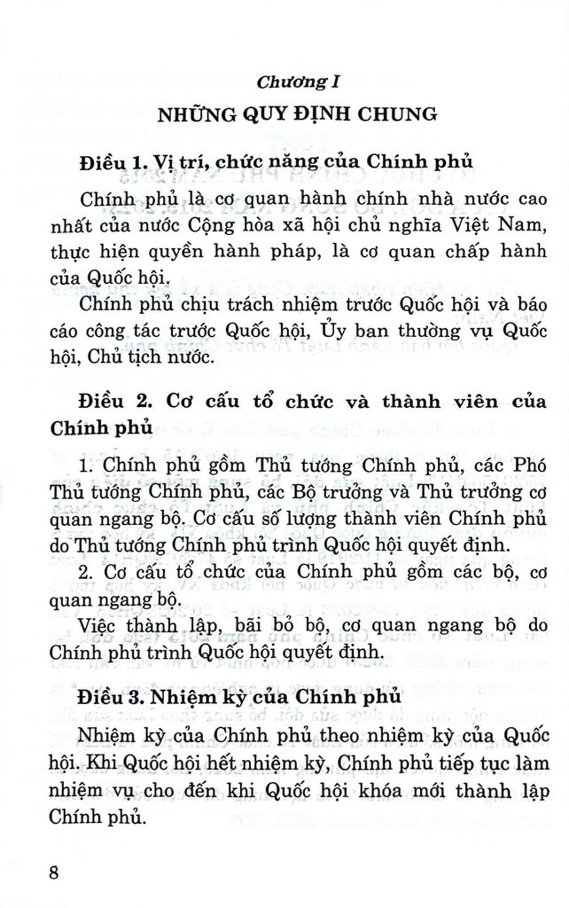 LUẬT TỔ CHỨC CHÍNH PHỦ NĂM 2015 (SĐ. BS NĂM 2019, 2023)