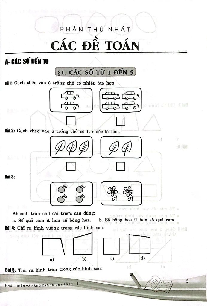 PHÁT TRIỂN VÀ NÂNG CAO TƯ DUY TOÁN 1 (THEO CHƯƠNG TRÌNH GDPT MỚI)
