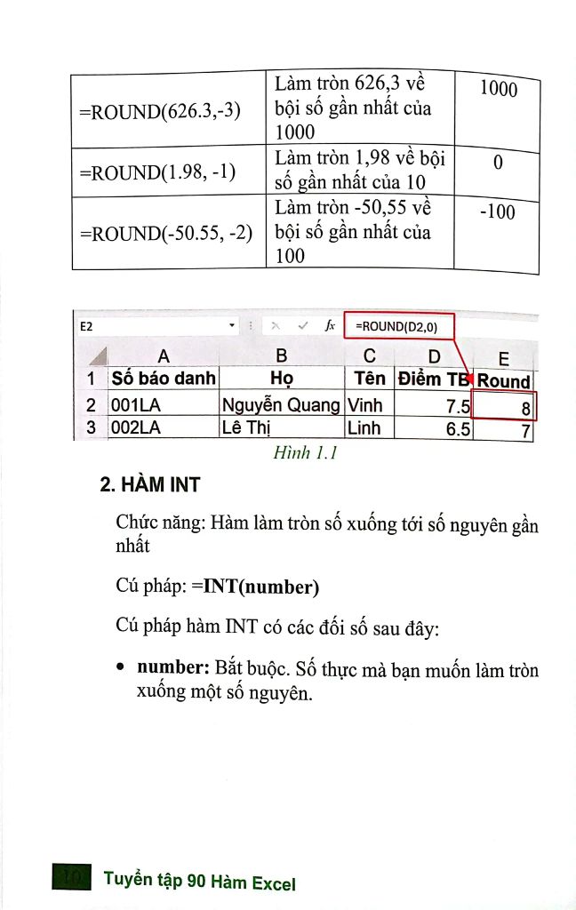 TUYỂN TẬP 90 HÀM EXCEL ỨNG DỤNG VĂN PHÒNG THÔNG DỤNG
