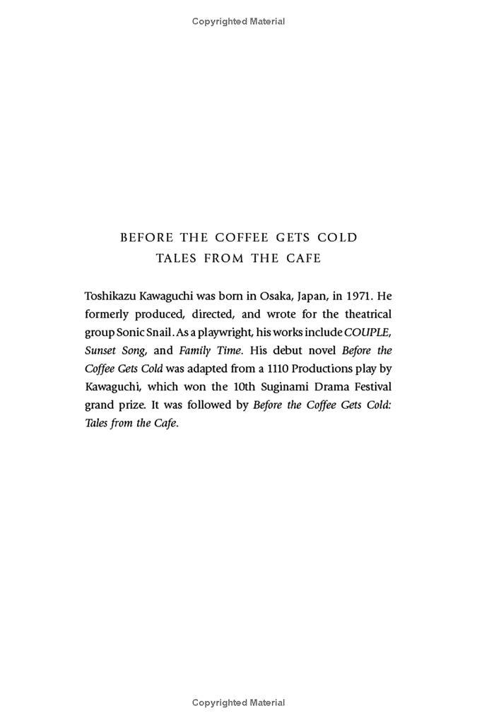 Before The Coffee Gets Cold: Tales From The Café