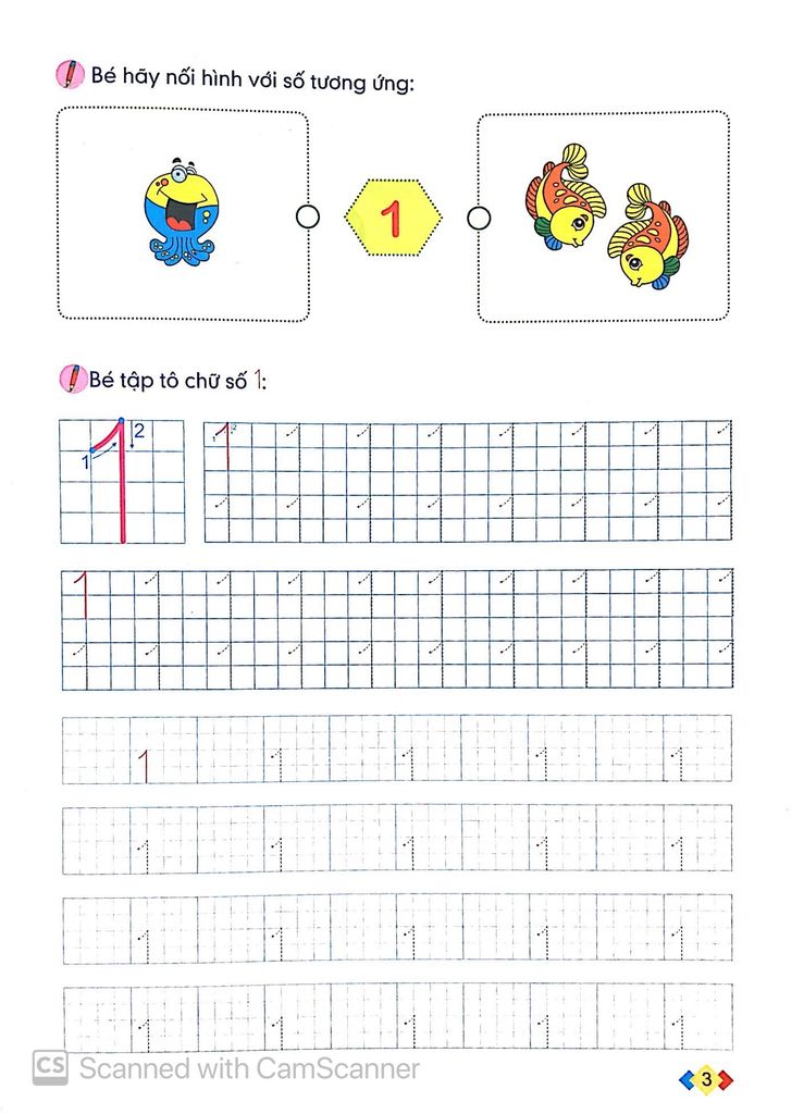 TẬP TÔ VÀ LÀM QUEN VỚI CHỮ SỐ DÀNH CHO TRẺ 5-6 TUỔI