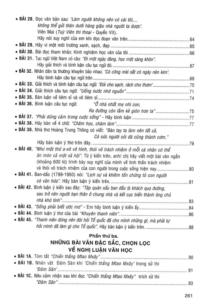 NHỮNG BÀI VĂN NGHỊ LUẬN ĐẶC SẮC 10