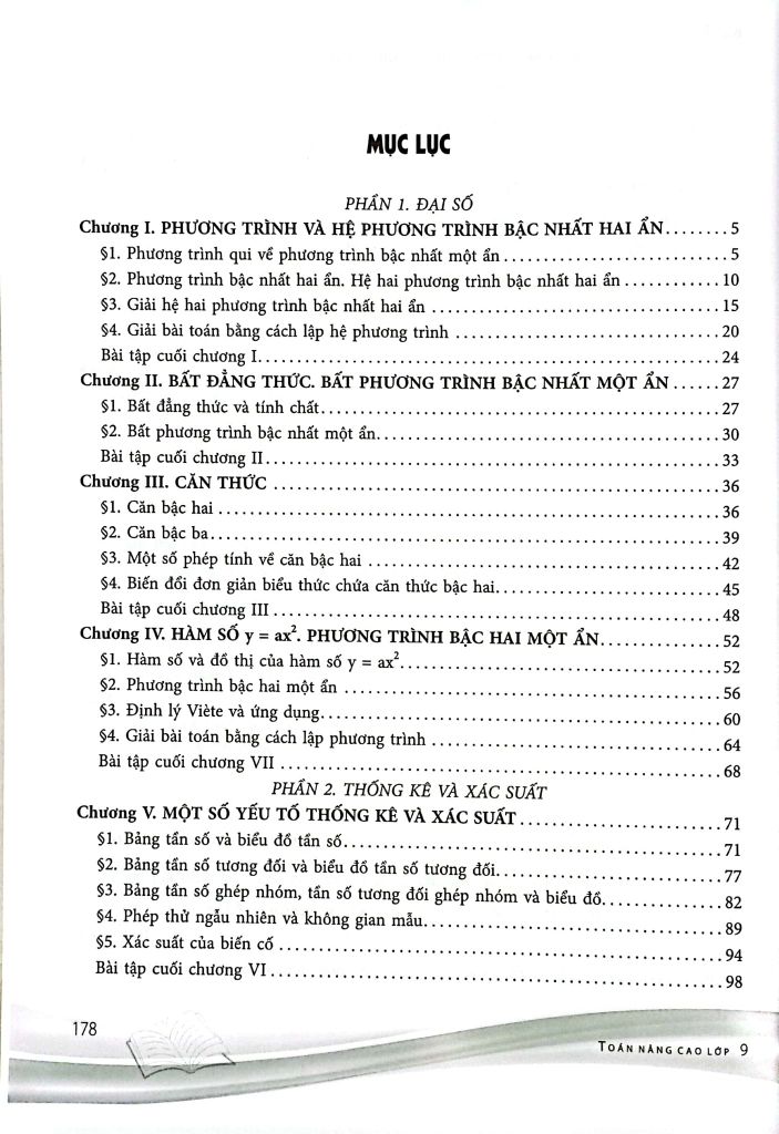 TOÁN NÂNG CAO 9 (BS THEO CHƯƠNG TRÌNH GDPT MỚI)