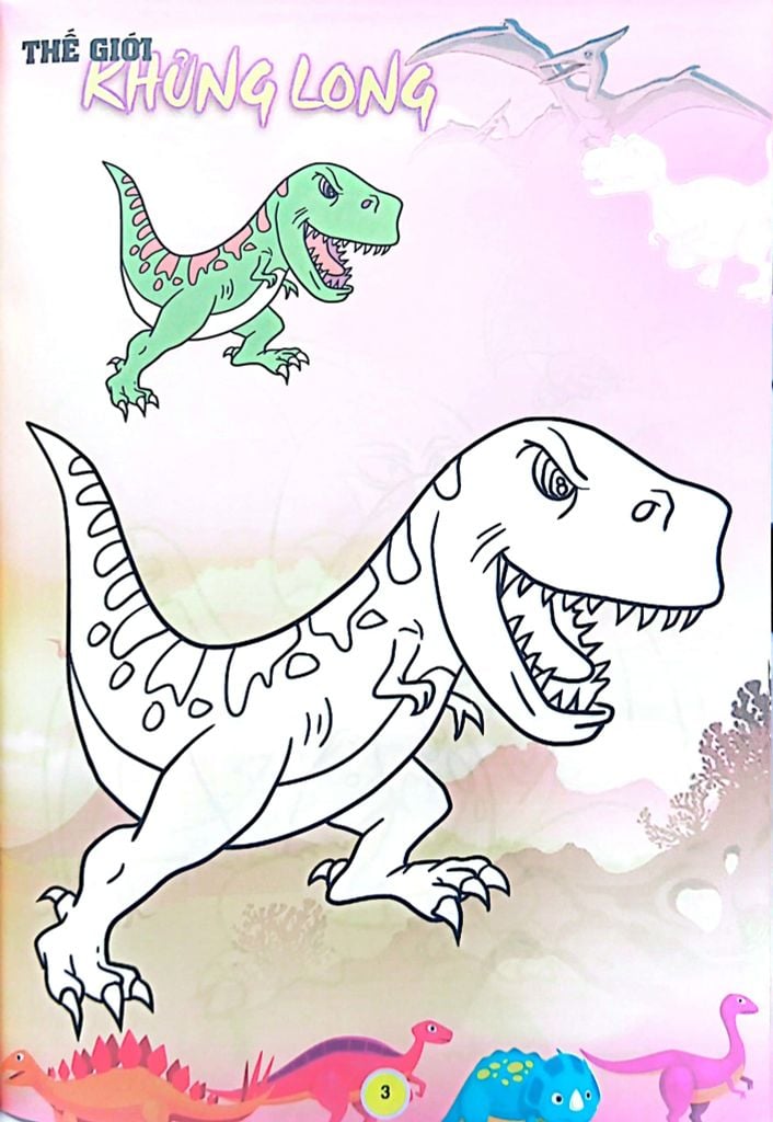 EM TẬP TÔ MÀU-CHỦ ĐỀ THẾ GIỚI KHỦNG LONG