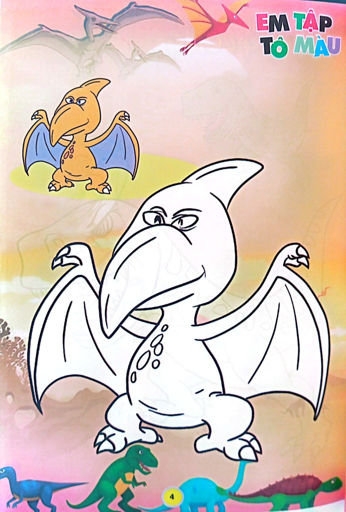 EM TẬP TÔ MÀU-CHỦ ĐỀ THẾ GIỚI KHỦNG LONG