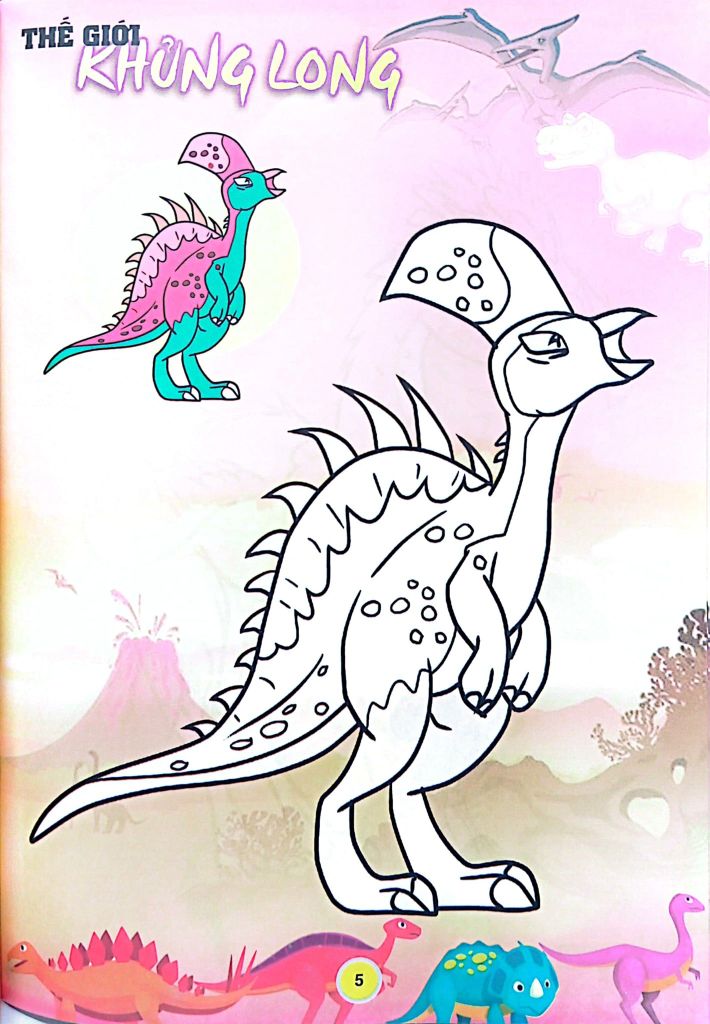 EM TẬP TÔ MÀU-CHỦ ĐỀ THẾ GIỚI KHỦNG LONG