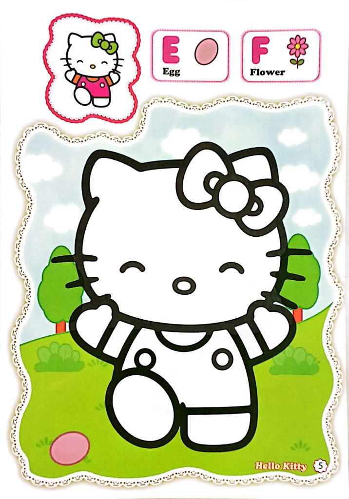 BÉ TÔ MÀU HELLO KITTY-BẢNG CHỮ CÁI TIẾNG ANH