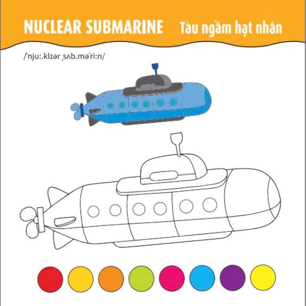 TÔ MÀU Ô TÔ-TÀU THUYỀN MÁY BAY-TẬP 1 SONG NGỮ ANH-VIỆT