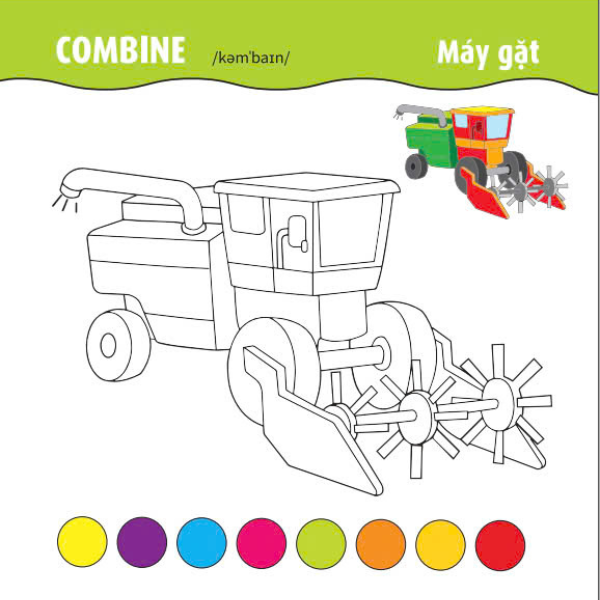 TÔ MÀU Ô TÔ-TÀU THUYỀN MÁY BAY-TẬP 4 SONG NGỮ ANH-VIỆT