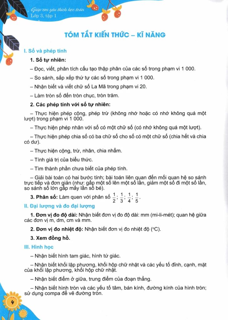 GIÚP EM YÊU THÍCH HỌC TOÁN LỚP 3/1
