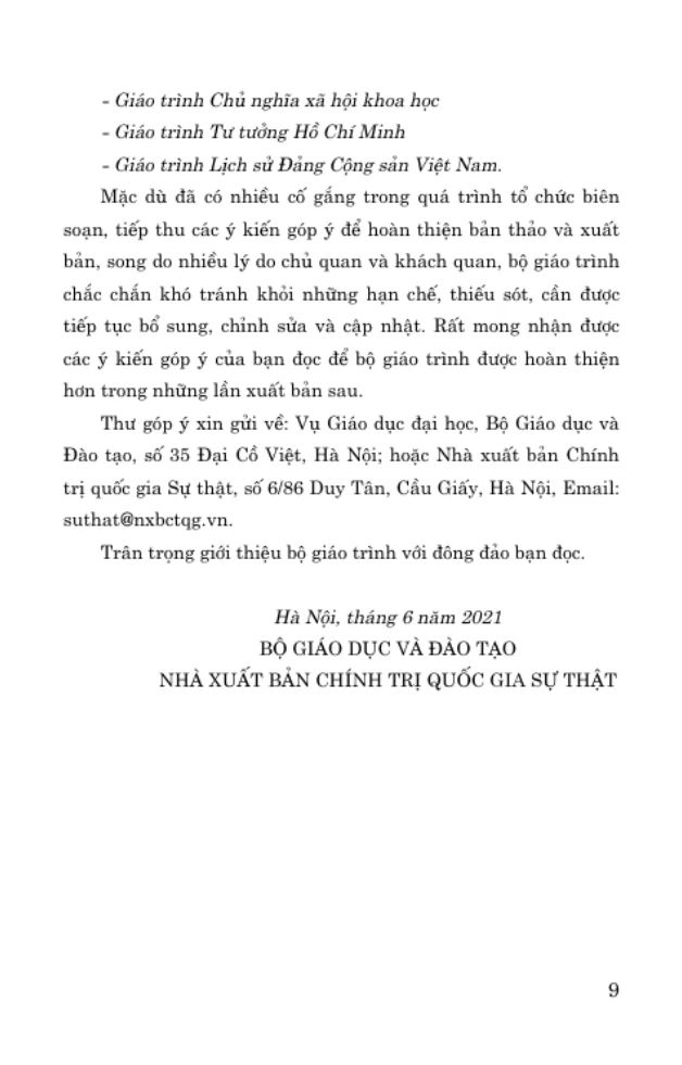 GIÁO TRÌNH LỊCH SỬ ĐẢNG CỘNG SẢN VIỆT NAM
