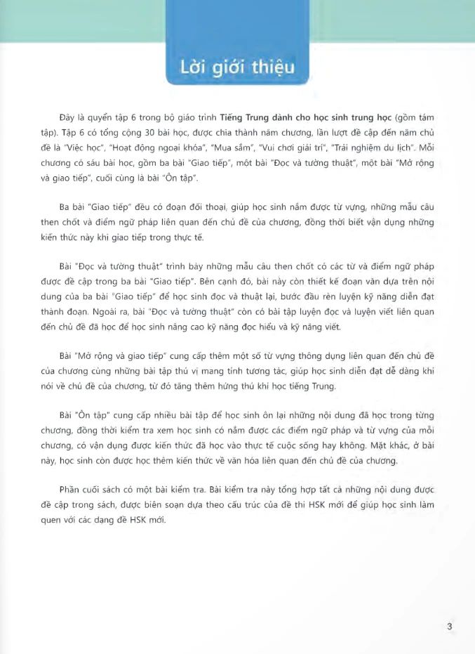 Tiếng Trung Dành Cho Học Sinh Tiểu Học - Sách Bài Tập - Tập 6