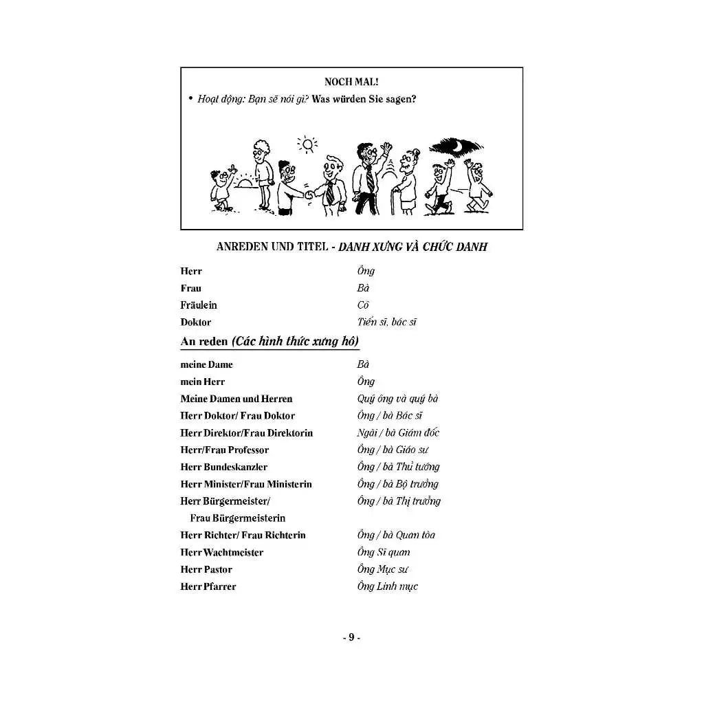 TỪ VỰNG TIẾNG ĐỨC THEO CHỦ ĐỀ