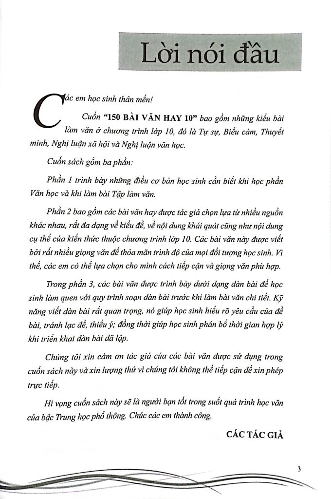 150 BÀI VĂN HAY 10 (DÙNG CHUNG 3 BỘ)