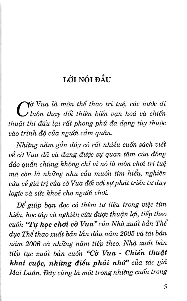 CỜ VUA CHIẾN THUẬT KHAI CUỘC