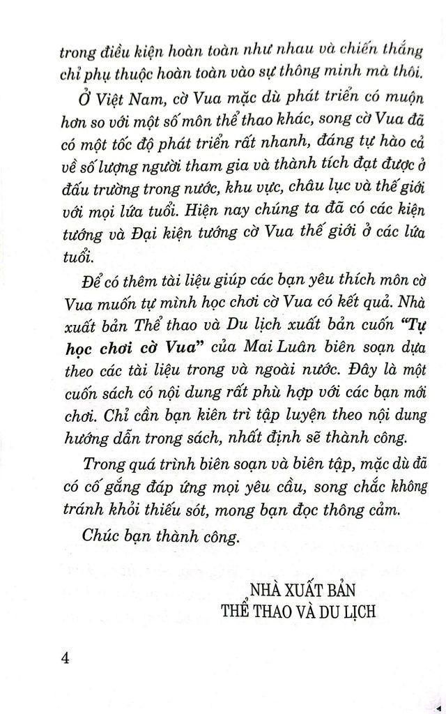 TỰ HỌC CHƠI CỜ VUA