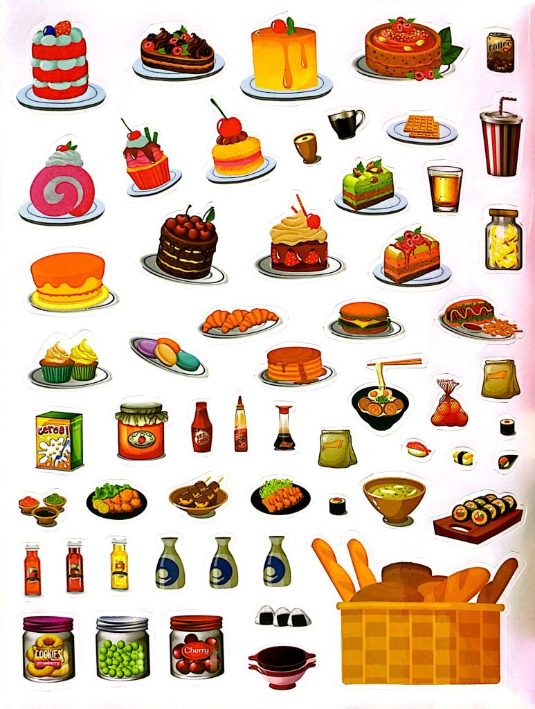(KSD-893523000568)TRÒ CHƠI STICKER - GIAN HÀNG ẨM THỰC