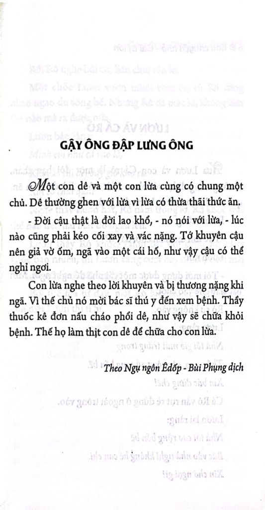 CÂU CHUYỆN NHỎ GIÁ TRỊ LỚN-GẬY ÔNG ĐẬP LƯNG ÔNG