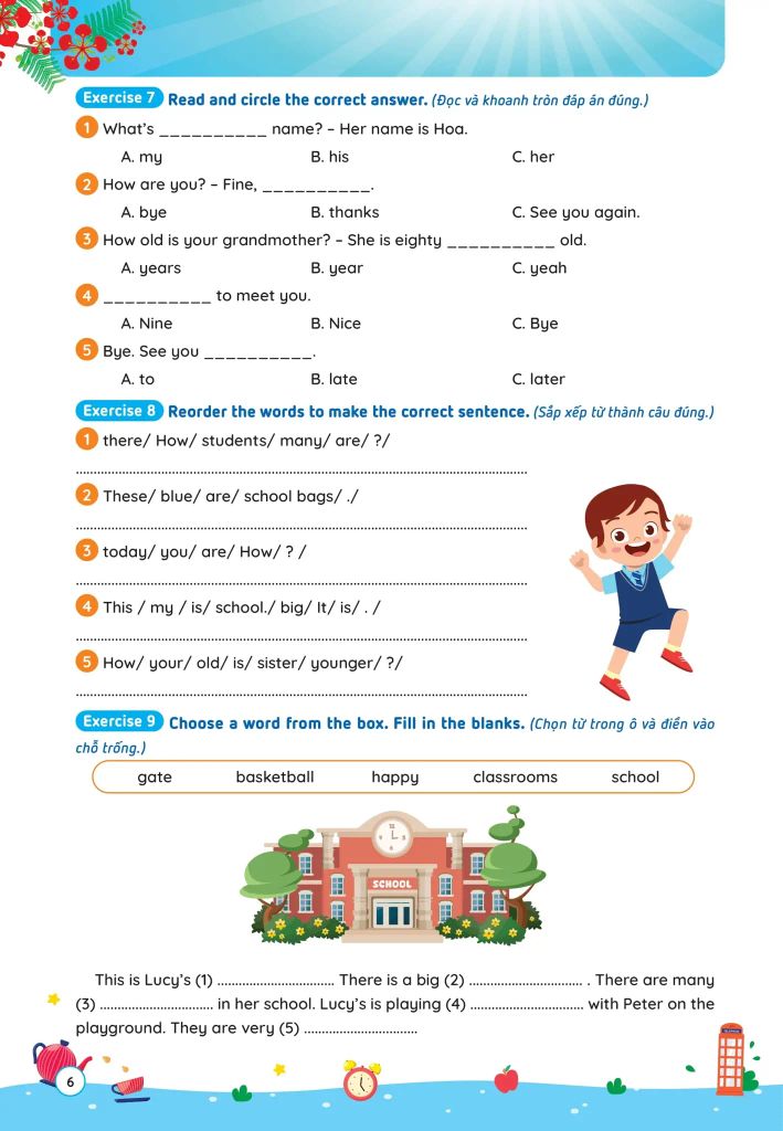 PHIẾU ÔN HÈ TIẾNG ANH LỚP 3