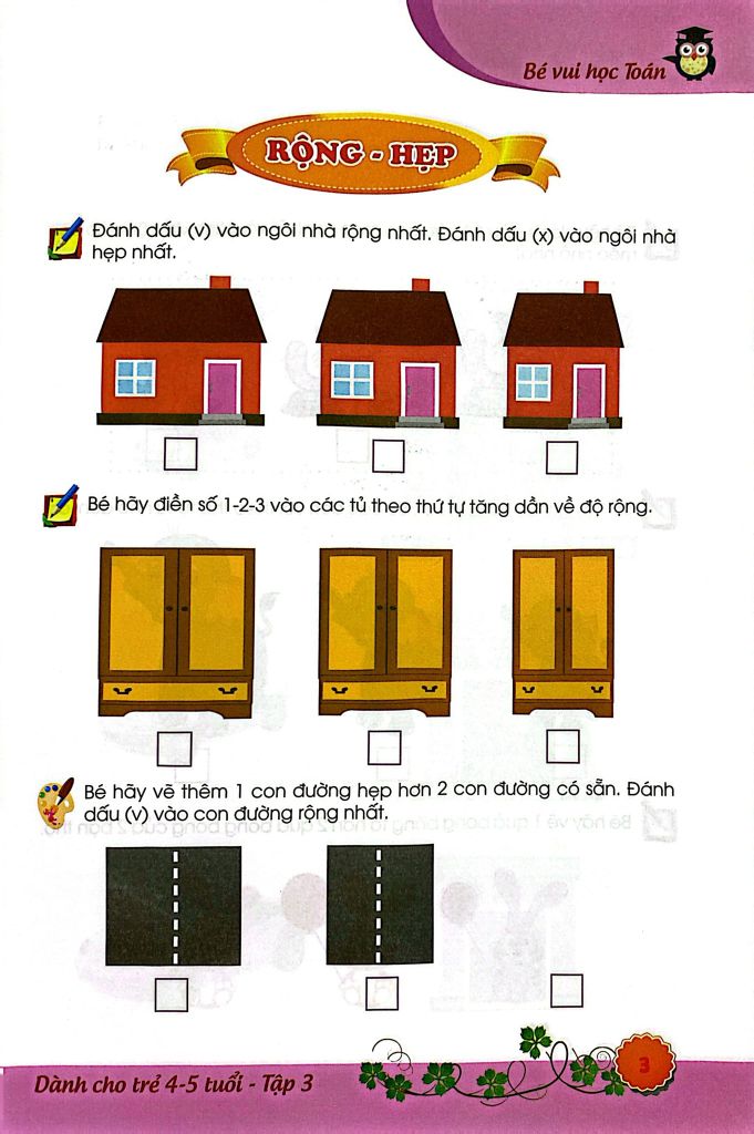 BÉ VUI HỌC TOÁN TẬP 3-DÀNH CHO TRẺ 4-5 TUỔI