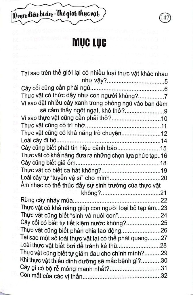 10 VẠN ĐIỀU BÍ ẨN - THẾ GIỚI THỰC VẬT