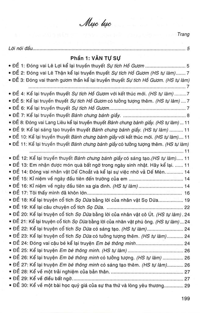 270 ĐỀ VÀ BÀI VĂN HAY 6