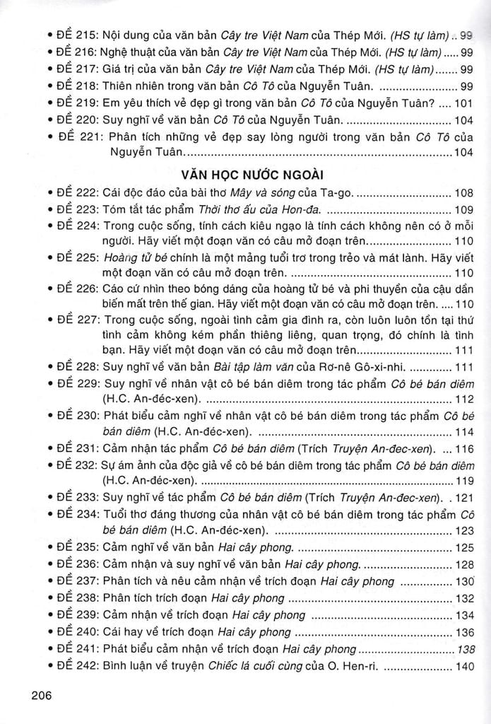 270 ĐỀ VÀ BÀI VĂN HAY 6