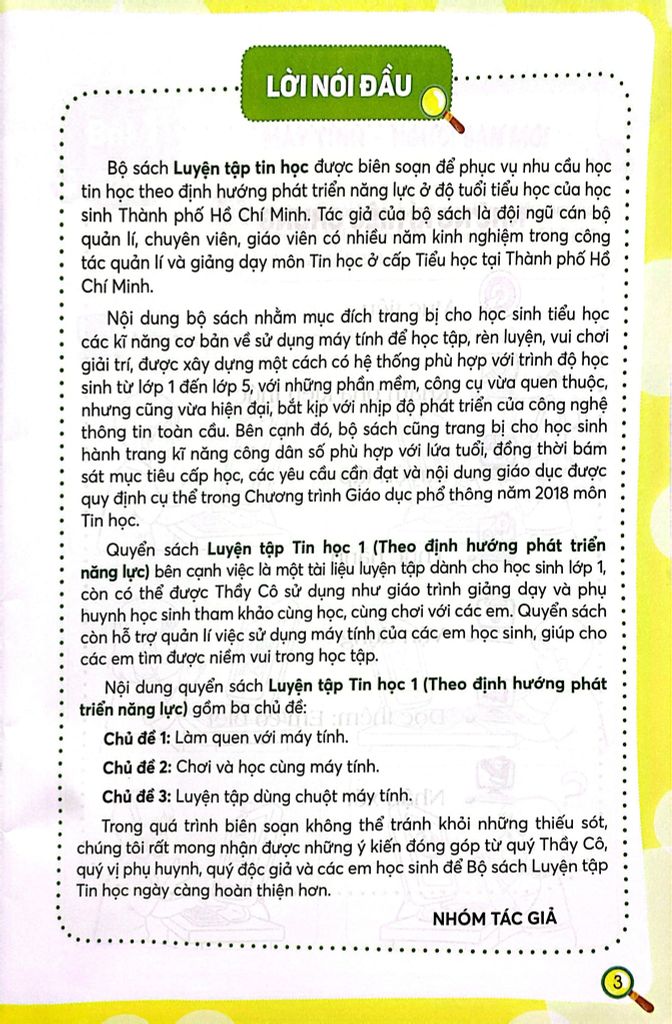 LUYỆN TẬP TIN HỌC 1 (THEO ĐỊNH HƯỚNG PHÁT TRIỂN NĂNG LỰC)