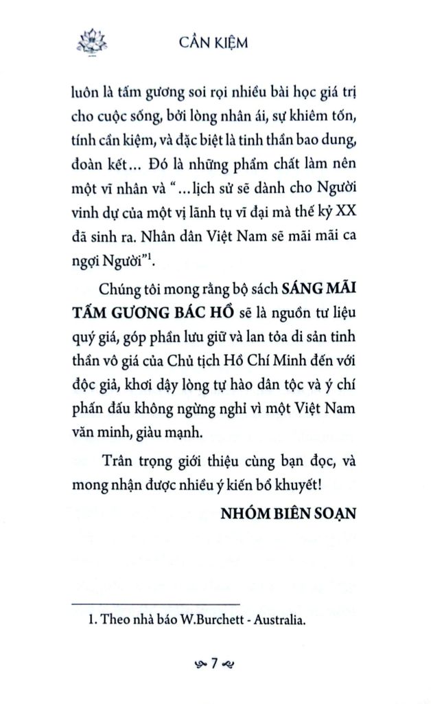 SÁNG MÃI TẤM GƯƠNG-BÁC HỒ CẦN KIỆM