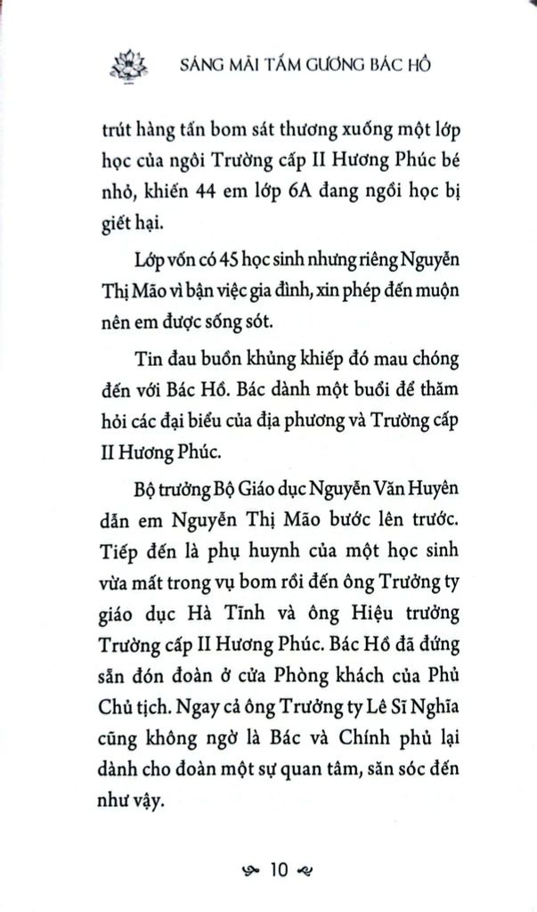 SÁNG MÃI TẤM GƯƠNG-BÁC HỒ BAO DUNG