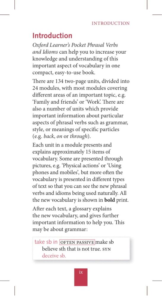 OXFORD LEARNERS POCKET PHRASAL VERBS AND IDIOMS