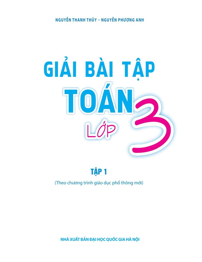 GIẢI BÀI TẬP TOÁN 3/1 (THEO CT GDPT MỚI)