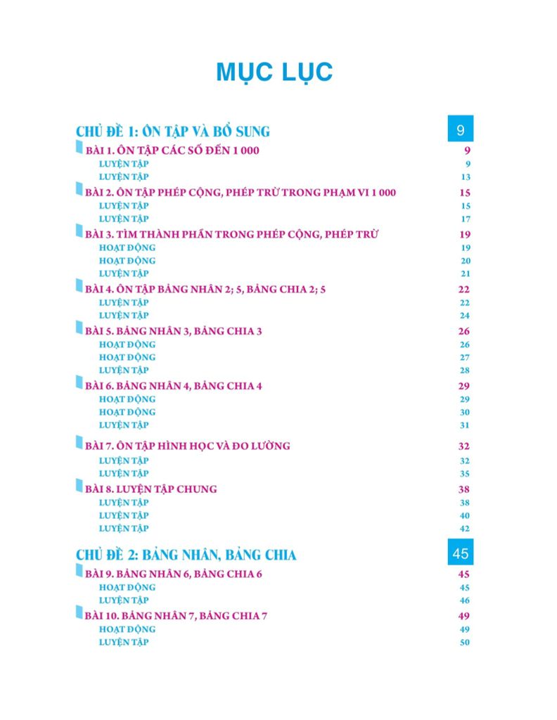 GIẢI BÀI TẬP TOÁN 3/1 (THEO CT GDPT MỚI)